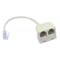 Separador RJ11 de 1 porta RJ11 macho para 2 portas RJ11 fêmea com cabo 15cm
