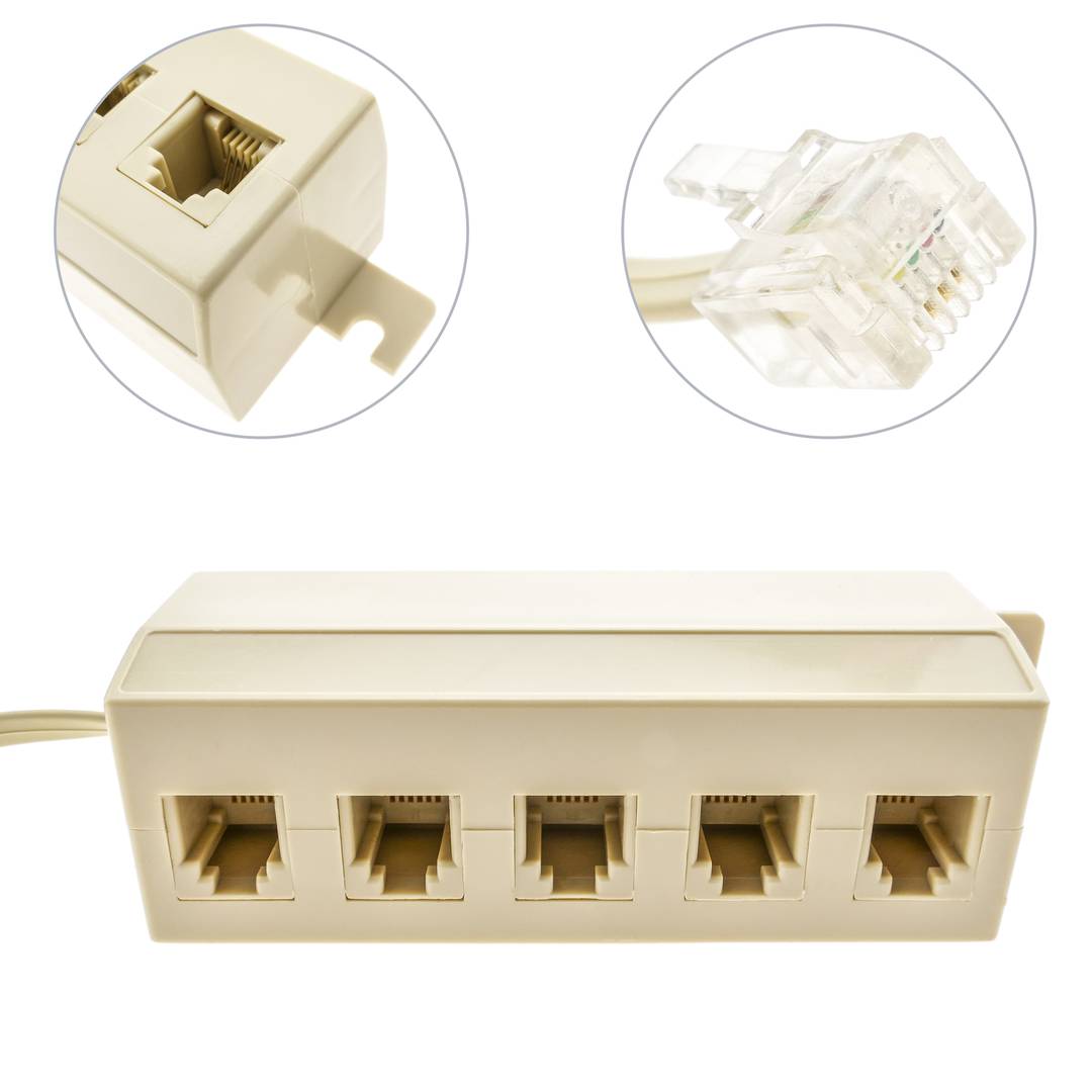 Kabel multiplikatora RJ11 20 cm (1 RJ11-M do 5 RJ11-H)
