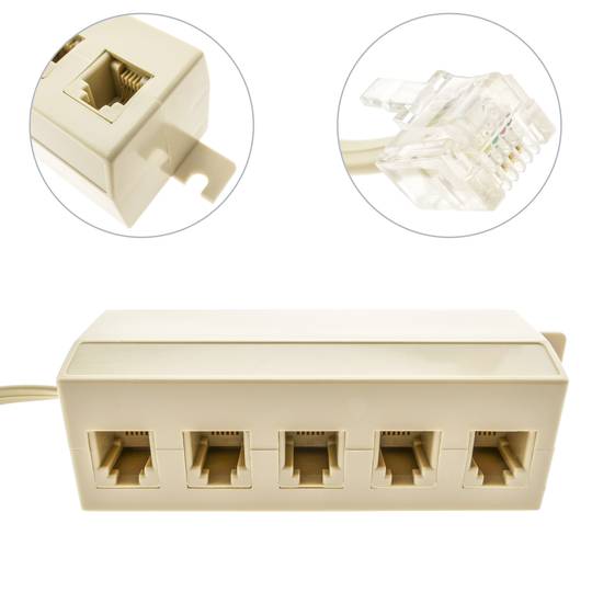 Kabel multiplikatora RJ11 20 cm (1 RJ11-M do 5 RJ11-H)