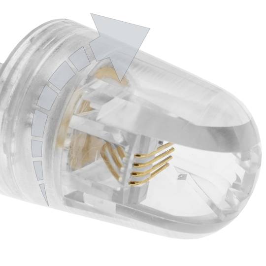 Adaptateur téléphonique RJ9 pour combiné avec rotation