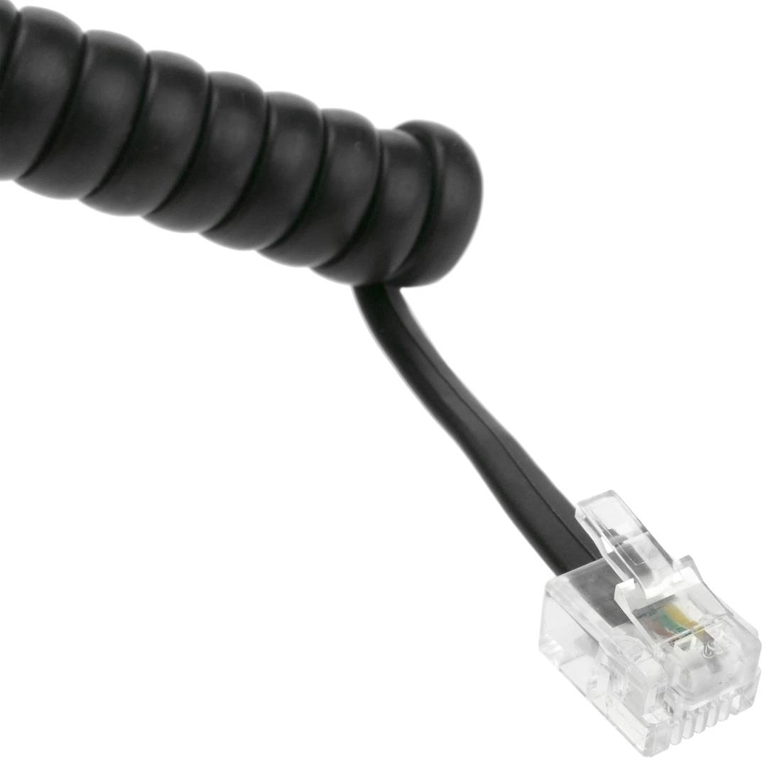 Câble adaptateur téléphonique RJ11 - RJ45 - Câble adaptateur téléphonique,  Connecteur 1 : RJ11 mâle (6p4c), Connecteur 2 : RJ45 mâle (8p4c), Longueur  : 5 mètres, Couleur : blanc