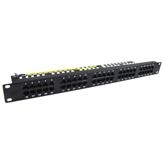 Patch panel 1U 50 Cat.3 RJ45 (8p4c) black