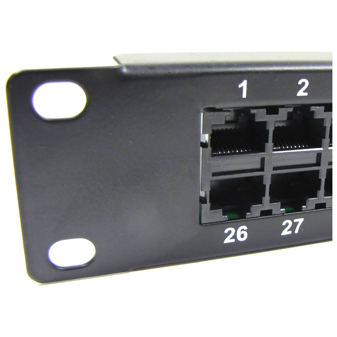 Patch panel 1U 50 Cat.3 RJ45 (8p4c) black