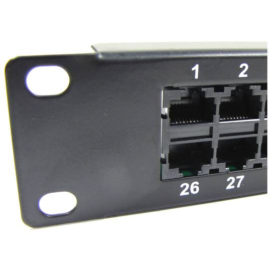 Patch panel 1U 50 Cat.3 RJ45 (8p4c) black