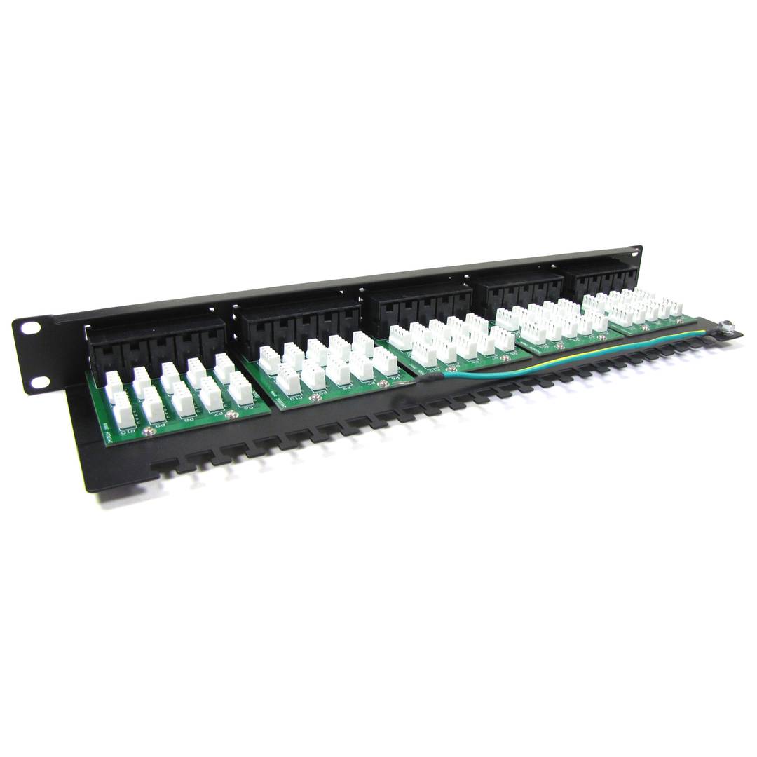Patch panel 1U 50 Cat.3 RJ45 (8p4c) black