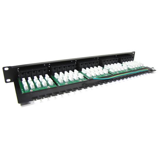 Patch panel 1U 50 Cat.3 RJ45 (8p4c) black