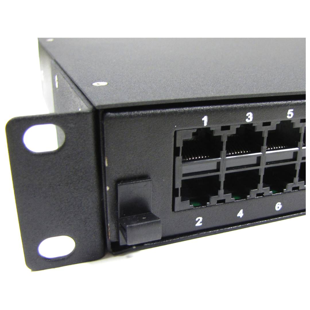 Patch panell de 50 RJ45 Cat.3 1U (8P4C) negre en calaix extraïble