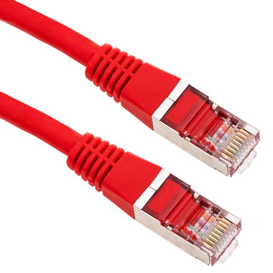 Cable de red ethernet Cat. 6 FTP de 0,5 m de color rojo