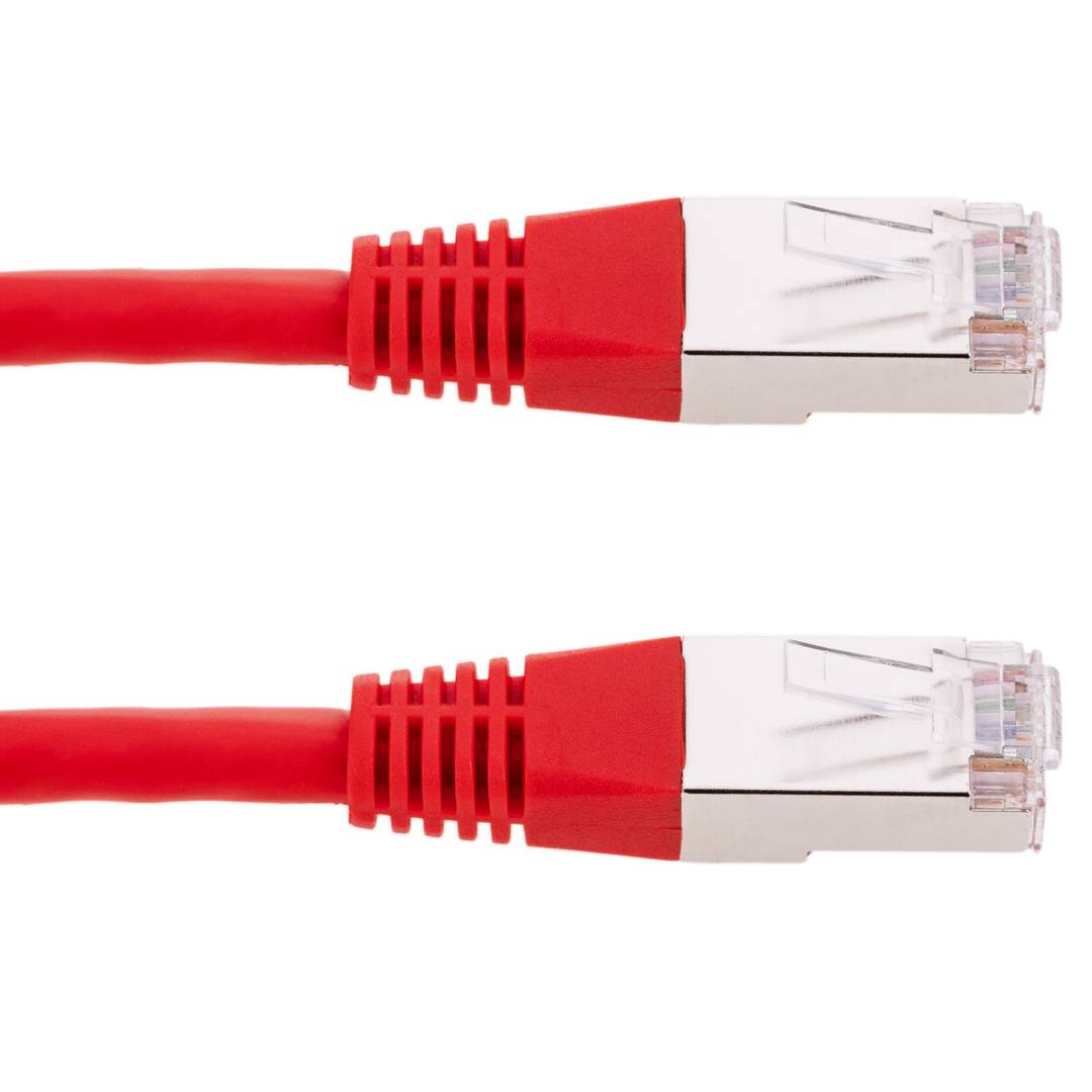 Cable de red ethernet Cat. 6 FTP de 0,5 m de color rojo