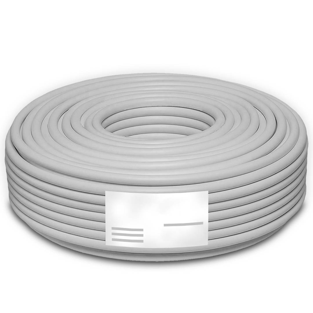 Bobina de cable de red ethernet Cat.6a S/FTP de 50 m de color gris