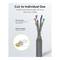 Bobina de cable de red ethernet Cat.6a S/FTP de 50 m de color gris