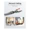 Bobina de cable de red ethernet Cat.6a S/FTP de 100 m de color gris