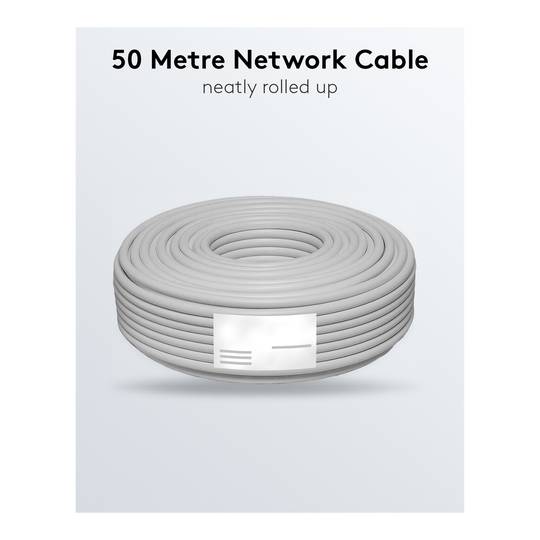 Bobina de cable de red ethernet Cat.6a S/FTP de 100 m de color gris