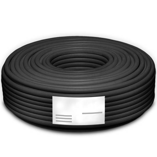 Bobine de câble réseau ethernet extérieur Cat.6a S/FTP 100 m noir