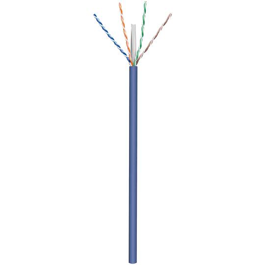 Bobina di cavo di rete ethernet rigido Cat.6a U/UTP LSZH 100 m blu