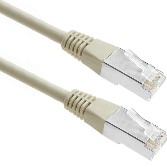 Szary kabel sieciowy Ethernet kat. 6 FTP o długości 1.5 m