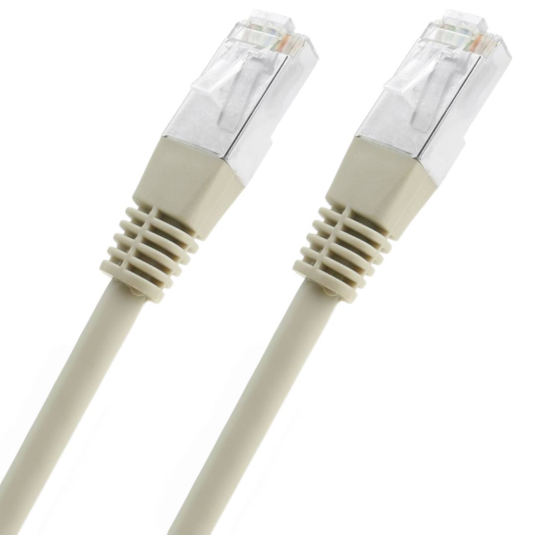 Szary kabel sieciowy Ethernet kat. 6 FTP o długości 1.5 m