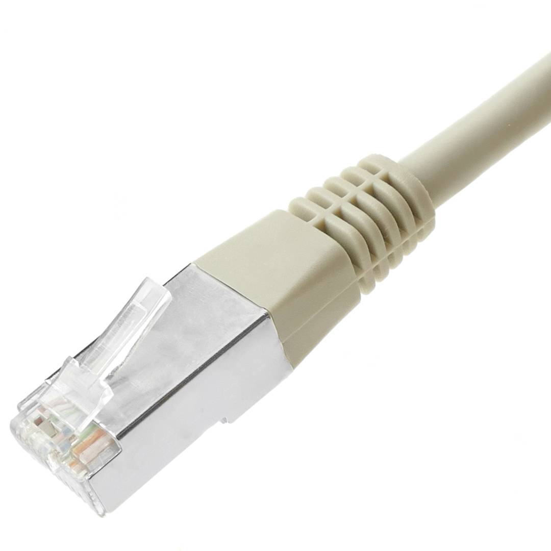 Szary kabel sieciowy Ethernet kat. 6 FTP o długości 1.5 m