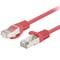Pacote de 10 unidades Lanberg cat 6 Cabo de rede FTP de 0,25 m cor vermelha PCF6-20CC-0025-R