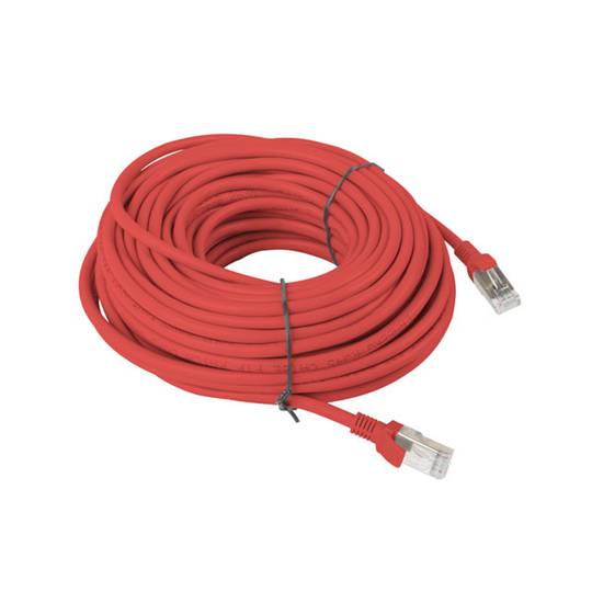 Câble réseau Lanberg cat.6 FTP 30 m couleur rouge PCF6-10CC-3000-R