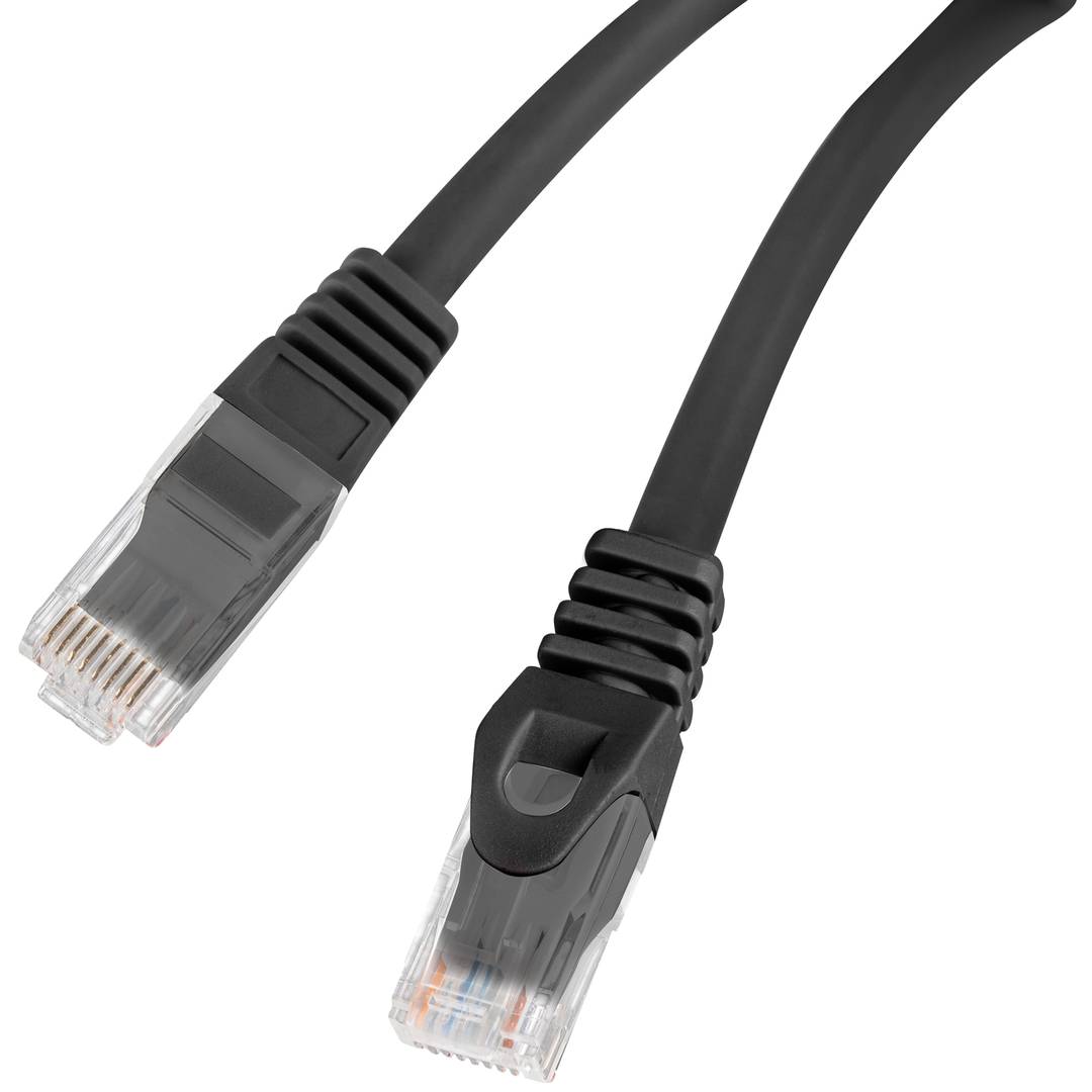 Cable de xarxa de Lanberg cat6 F/UTP (FTP) de 0,25 m amb connectors RJ-45 als dos extrems PCU6-10CU-0025-BK