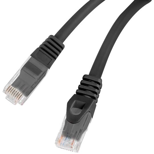 Cable de xarxa de Lanberg cat6 F/UTP (FTP) de 0,25 m amb connectors RJ-45 als dos extrems PCU6-10CU-0025-BK