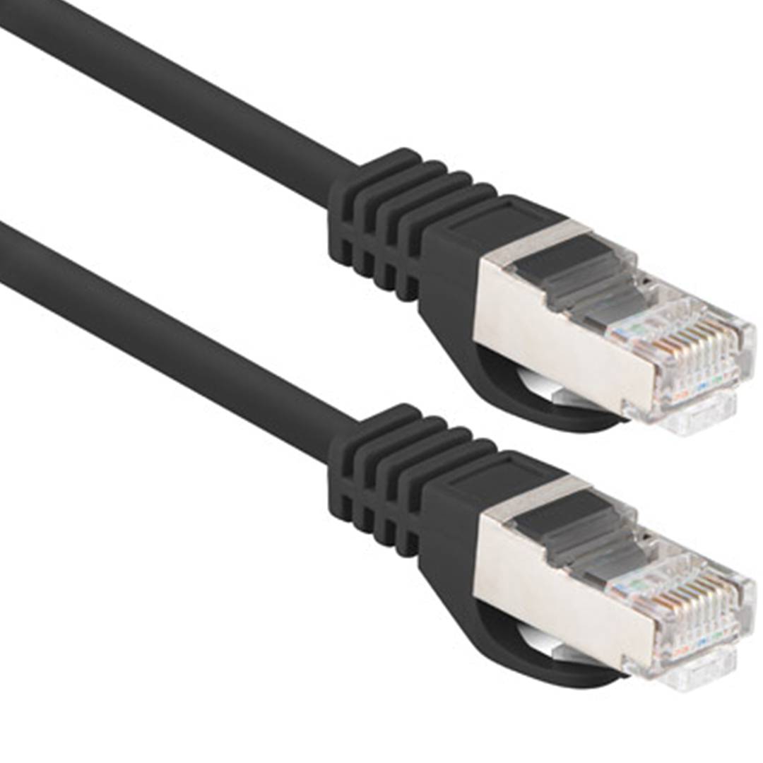 Ethernet Network Cable FTP Cat 6 Black 50cm Cablematic cat-5e-cables-computer-network-cable-with-snagless-connector-available