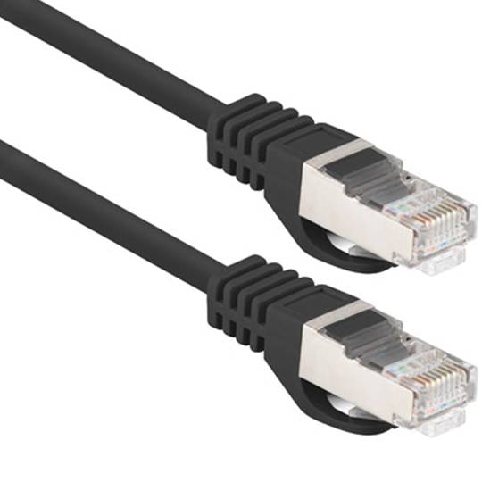 Cable de xarxa ethernet FTP Cat.6 negre 50cm