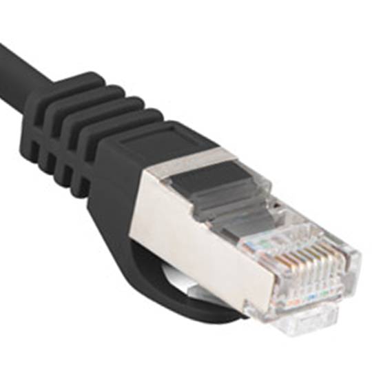 Cable de xarxa ethernet FTP Cat.6 negre 50cm