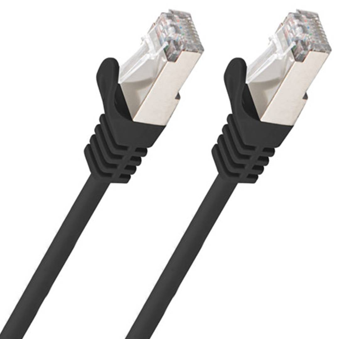 Cable de xarxa ethernet FTP Cat.6 negre 50cm