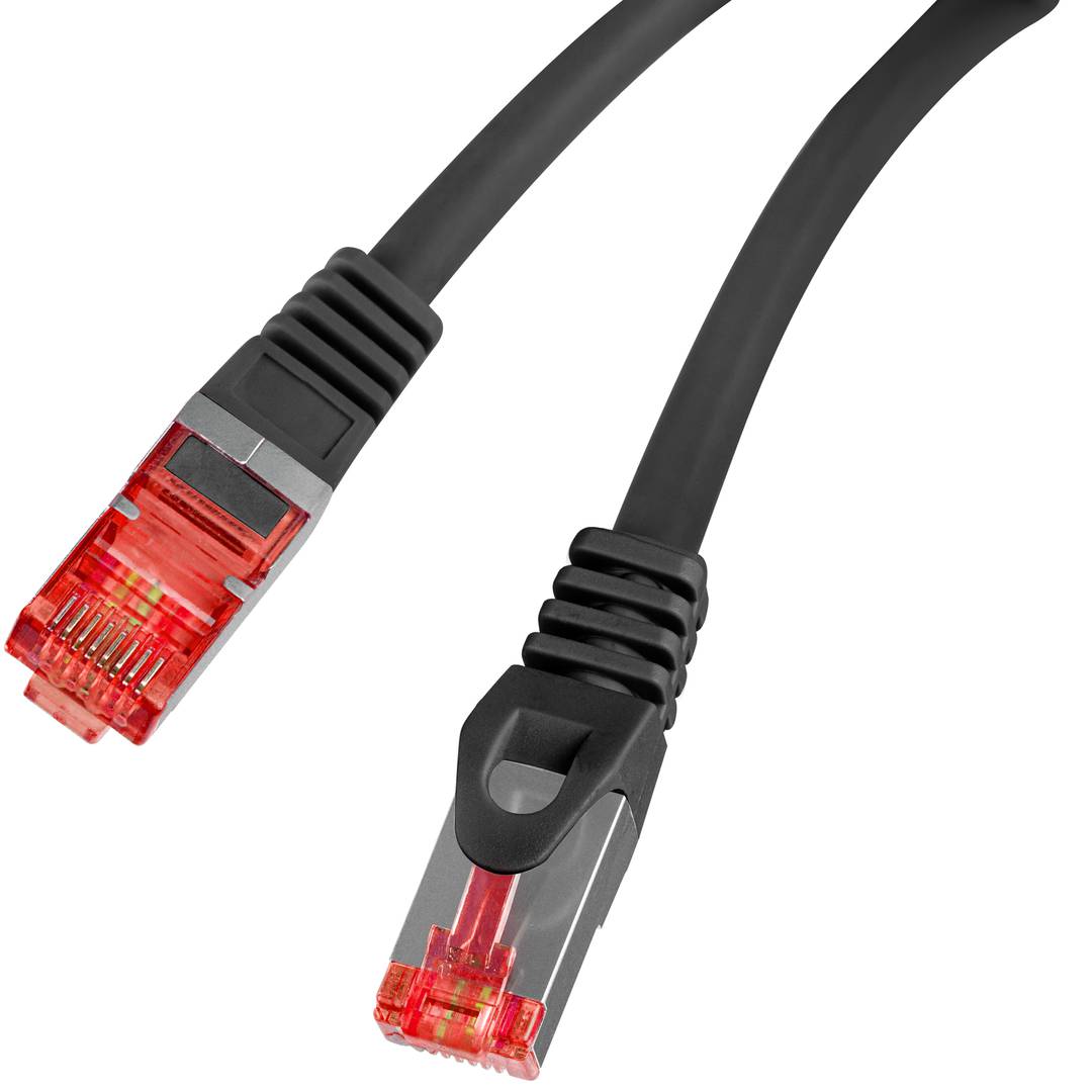 Lanberg Netzwerkkabel 2 m Cat6, F/UTP (FTP) mit RJ-45 Steckern an beiden Enden PCF6-10CU-0200-BK
