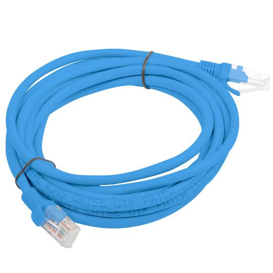 Cable de red ethernet Cat. 6 UTP de 3 m de color azul fluke tested PCU6-10CC-0300-B