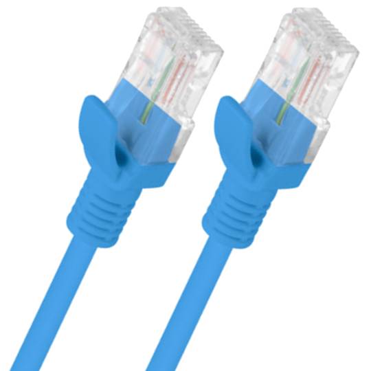 Cable de red ethernet Cat. 6 UTP de 3 m de color azul fluke tested PCU6-10CC-0300-B