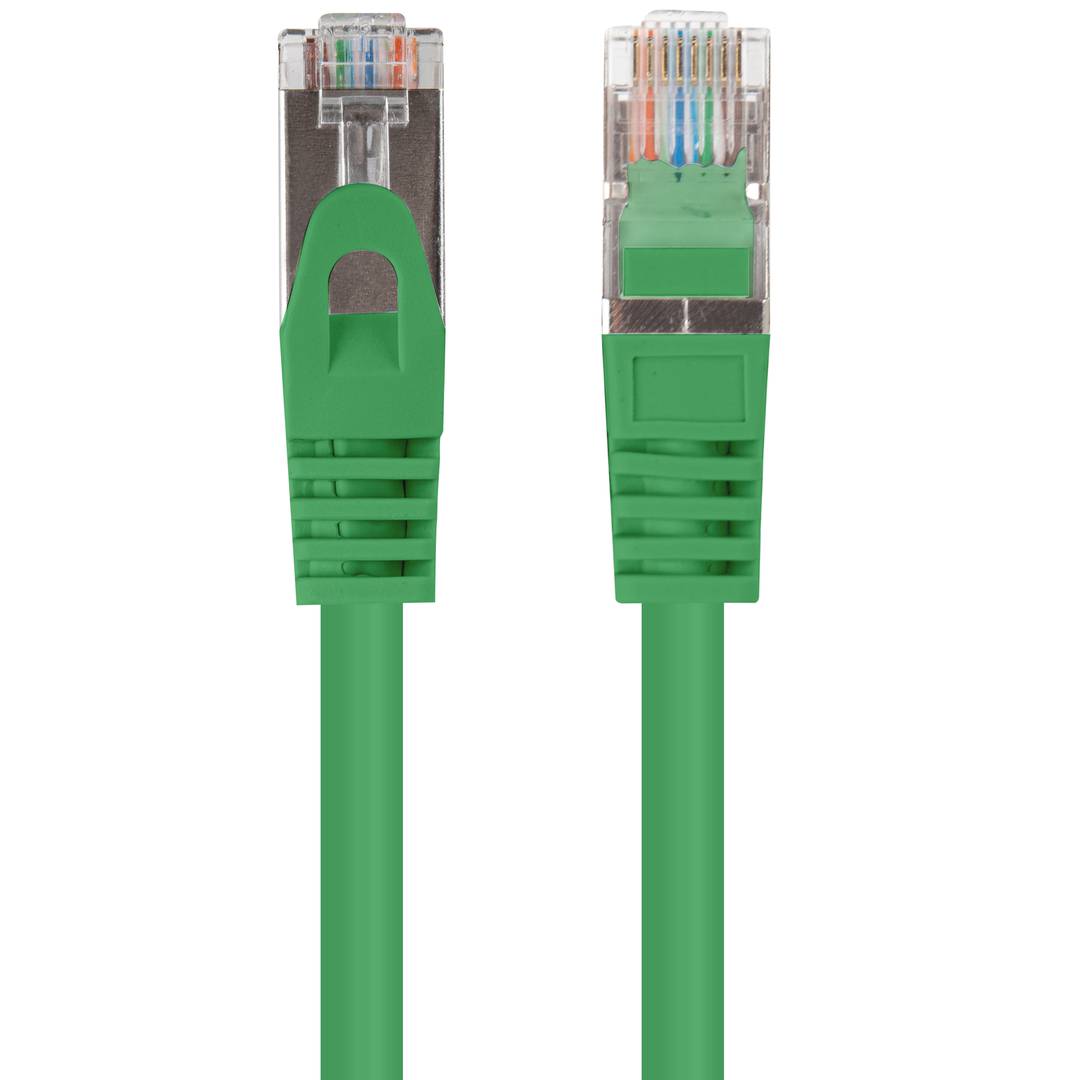 Pacote de 10 cabos de rede Ethernet FTP Cat. 6 0,25 m verde PCF6-20CC-0025-G