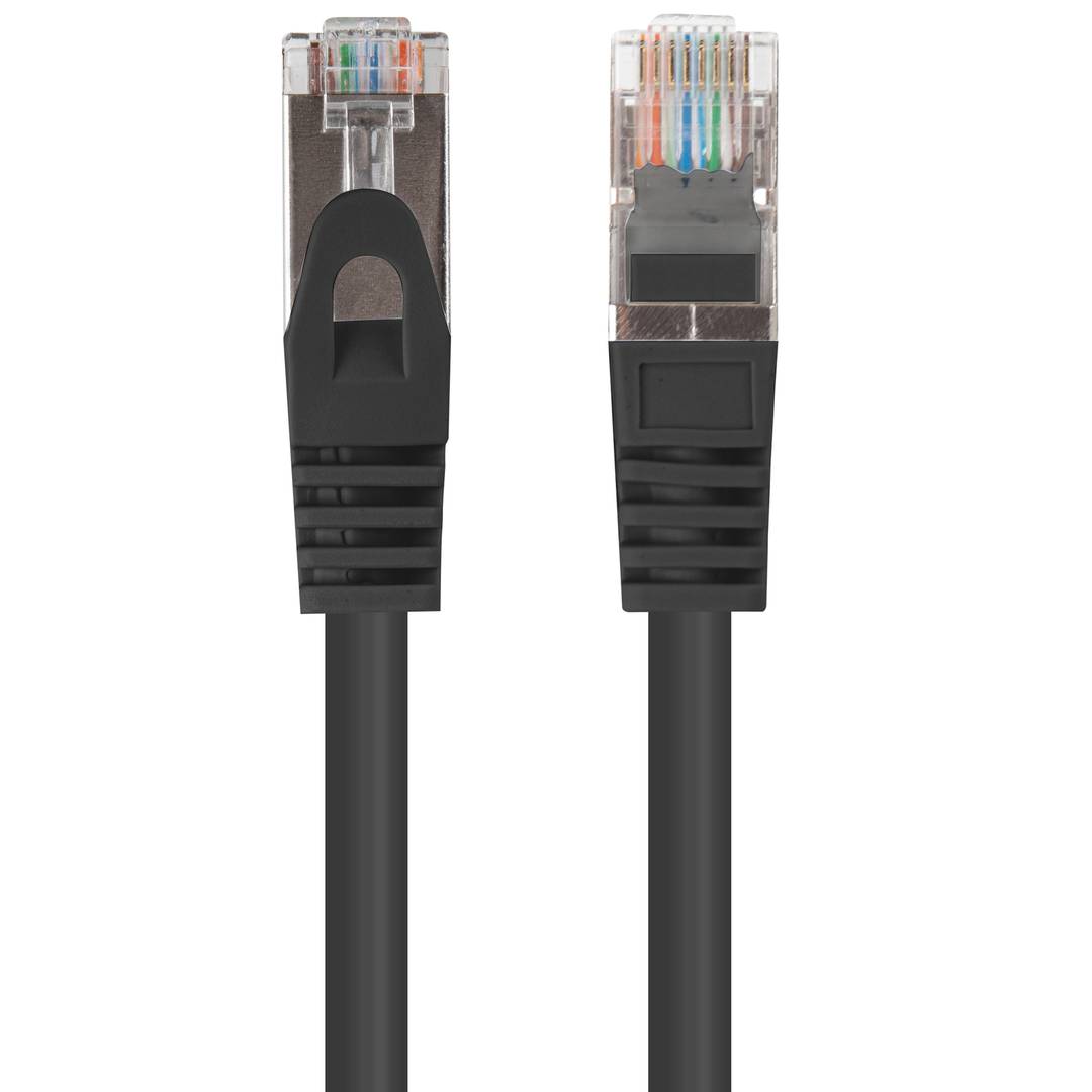 Pacote de 10 cabos de rede FTP Ethernet Cat. 6 de 2 m, preto PCF6-20CC-0200-BK