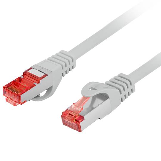 Lanberg Netzwerkkabel 1m Cat6, F/UTP (FTP) mit RJ-45 auf RJ-45 Stecker PCF6-10CU-0100-S