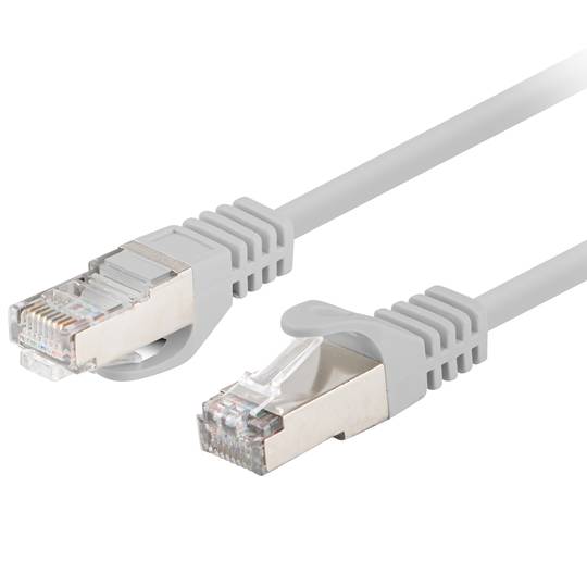 Pack de 10 unités Lanberg cat 6 câble réseau FTP 0,25 m gris PCF6-20CC-0025-S