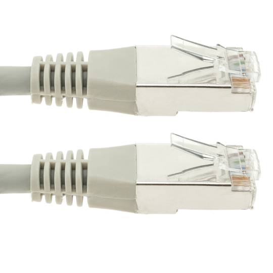 Szary kabel sieciowy Ethernet kat. 6 FTP o długości 40m