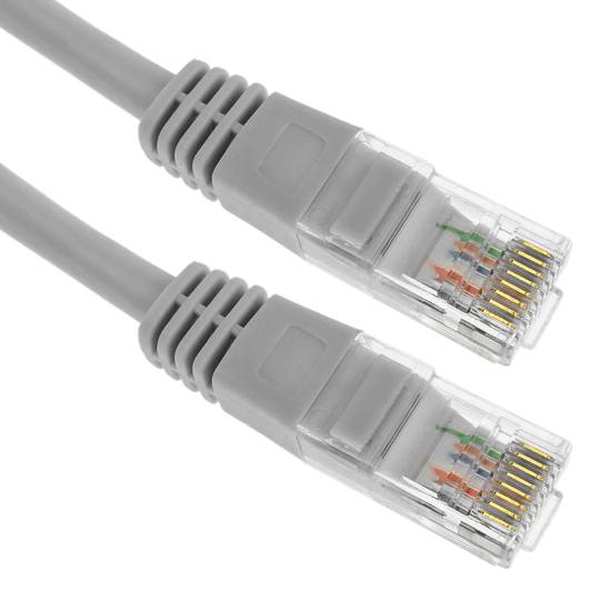 Cable de xarxa ethernet creuat Cat. 5e UTP d'1 m de color gris