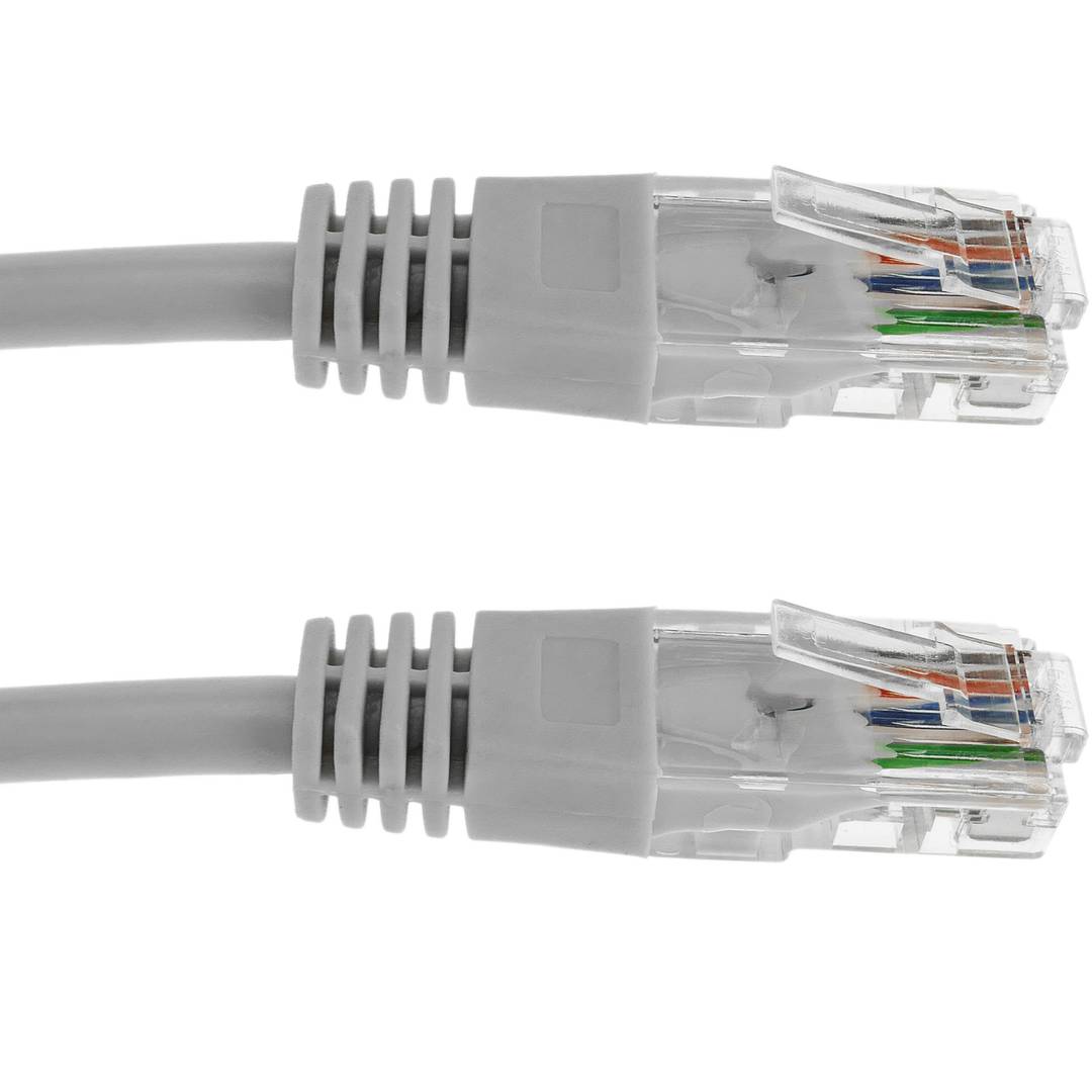 CNE54411 Pack of 3 Grey Cat5e 100-Foot Snagless/Molded Boot Ethernet Crossover Cable 