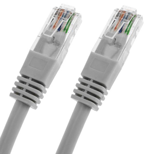 Cable de xarxa ethernet creuat Cat. 5e UTP d'1 m de color gris