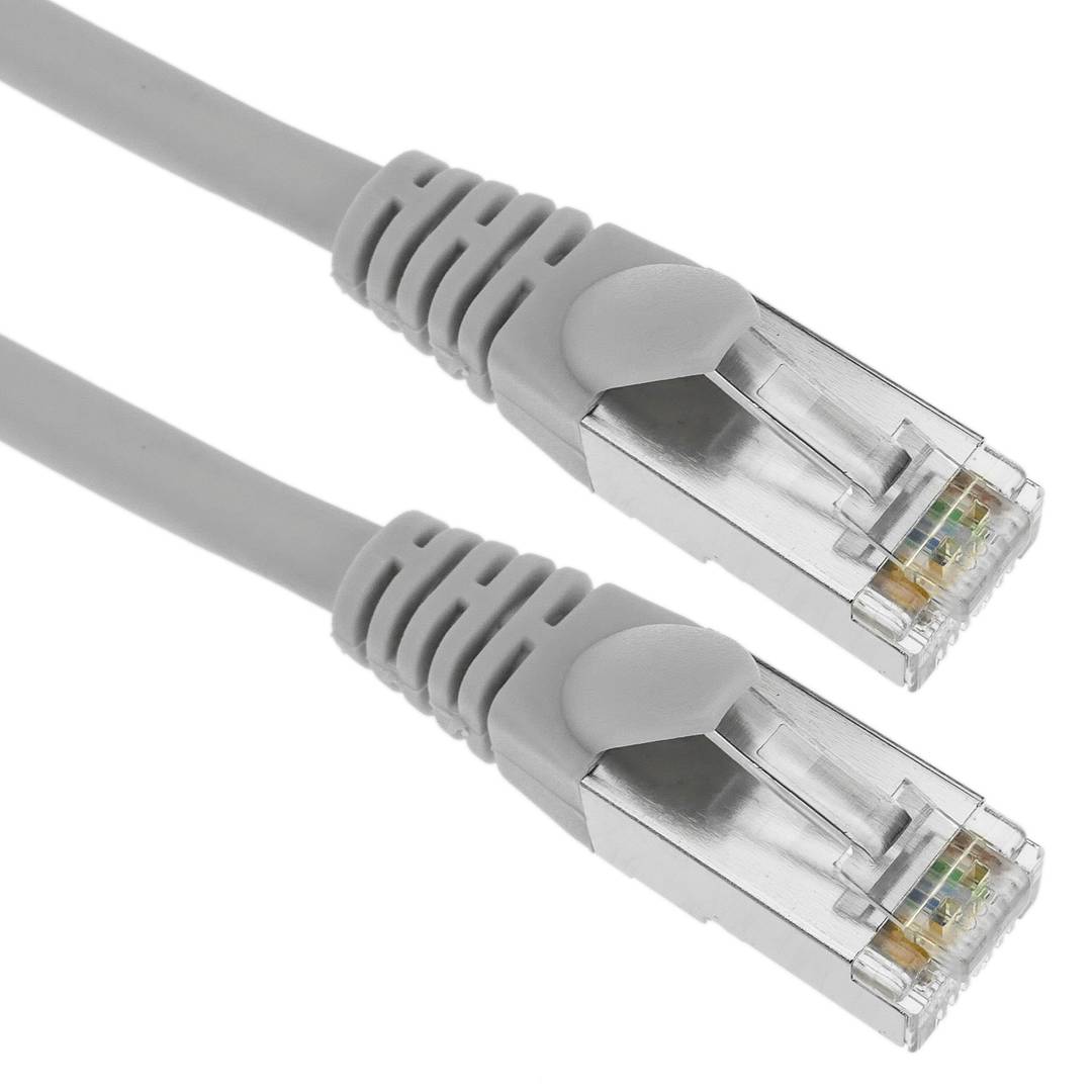 Cable de red ethernet cruzado Cat. 5e FTP de 0,5 m de color gris