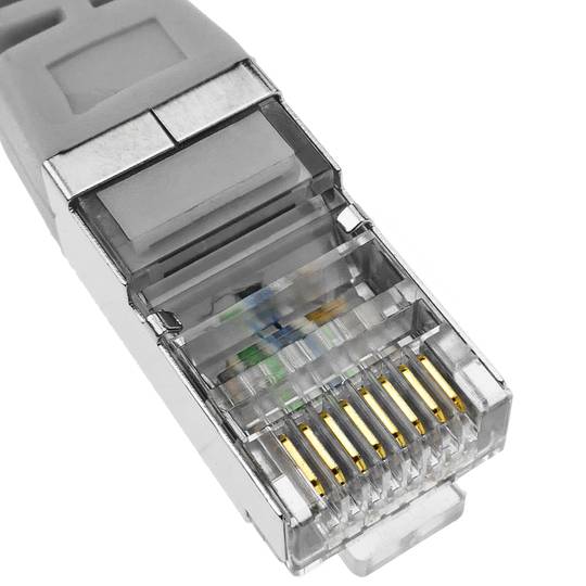 Cable de red ethernet cruzado Cat. 5e FTP de 0,5 m de color gris