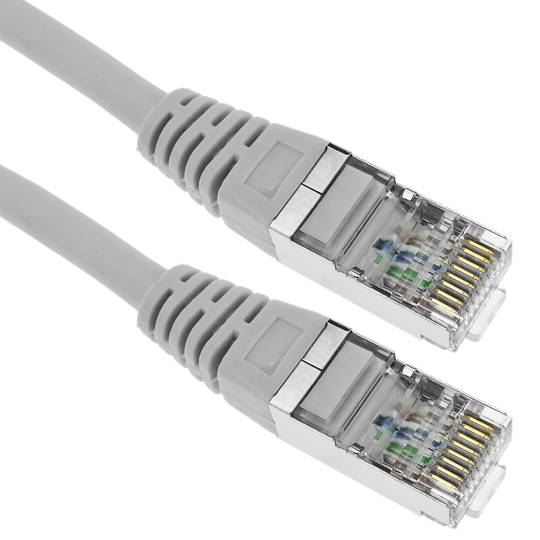 Cable de red ethernet cruzado Cat. 5e FTP de 0,5 m de color gris