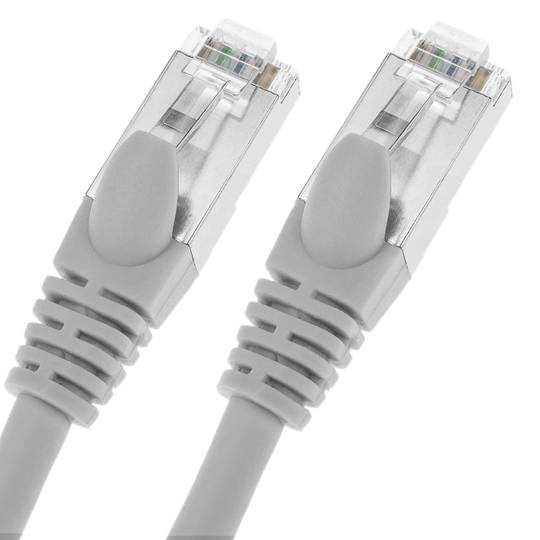 Cable de red ethernet cruzado Cat. 5e FTP de 0,5 m de color gris