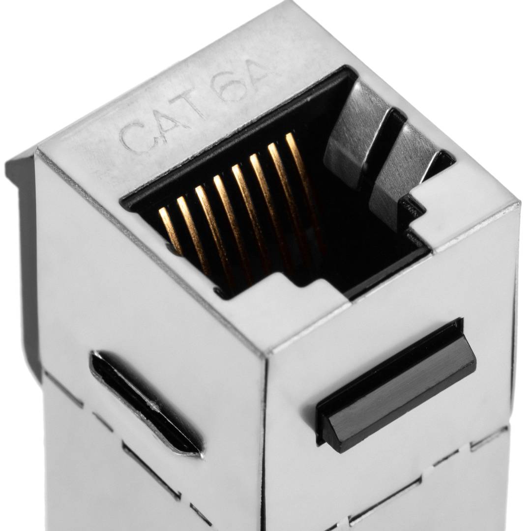 RJ45-Buchse auf Cat.6A-STP-Keystone-Adapter