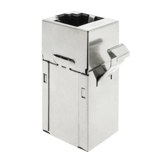 Conector keystone RJ45 hembra a RJ45 hembra Cat.6 FTP compacto metálico