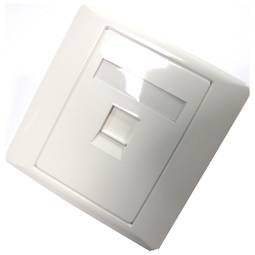 Placa de paret per caixetí de 80x80 compatible TB110 d'1 port
