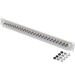 19" rack patchpanel wit met 24 BNC vrouwelijke poorten Lanberg