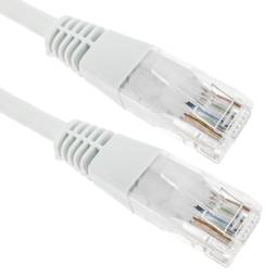Kabel Ethernet 1m UTP kat. 5e bialy